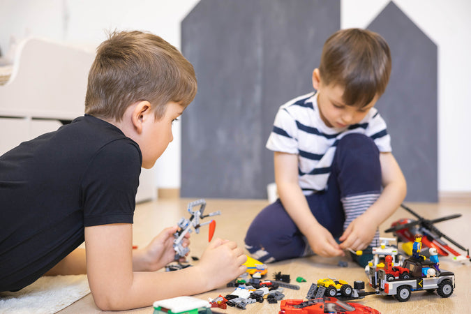 kids playing with lego